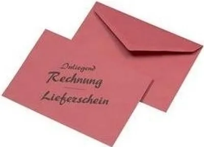 Produktbild von MAILmedia Briefumschlag C6 "Lieferschein/Rechnung" rot 1.000 Briefumschläge