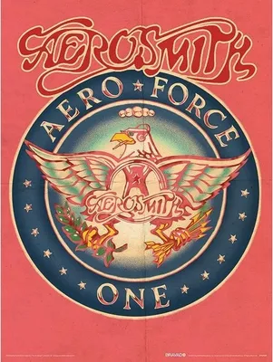 Image de Aerosmith - imprimé "Aero Force One" PM9032 (40 cm x 30 cm) (Rose/Bleu)