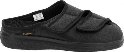 Produktbild von Fischer Klett-Pantoffel, Softlan, Frotteefutter, Wechselfußb., Weite K, schwarz 13915-222 47