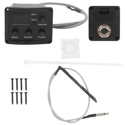 Immagine prodotto di Pickup per ukulele, equalizzatore, accordatore a colori con display a LED, altoparlante elettrico, equalizzatore a 3 segmenti, altoparlante musicale