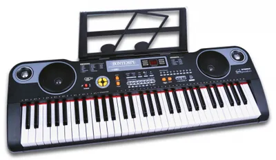 Produktbild von Bontempi Digital Keyboard, Spielzeug-Musikinstrument, MIDI-Keyboard, AA, Schwarz, Weiß