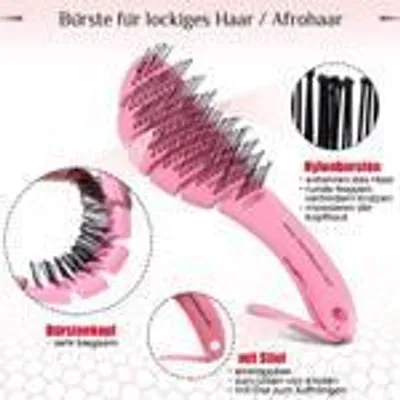 Zdjęcie produktu dla Szczotka do włosów hair2heart, szczotka Wet Brush do włosów kręconych i afro – profesjonalna szczotka rozczesująca, szczotka do włosów bez szarpania, szczotka pielęgnacyjna dla kobiet i mężczyzn