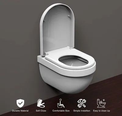 Produktbild von Toilettensitz aus Duroplast, schnelles Schließen, einfach zu reinigen