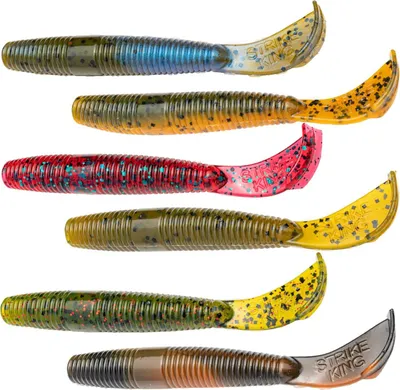 Produktbild von Strike King Rage Ned Cut-R Worm 7,5cm - 9 Gummiwürmer, Strike King Farbe:Bama Craw