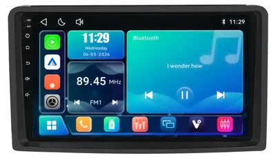 Produktbild von Nachrüst-Radio 9 Zoll für Smart Fortwo 451 Vorfacelift 2007–2010 mit CarPlay & Android wireless USB Auto Navi Bluetooth 5.1 RDS