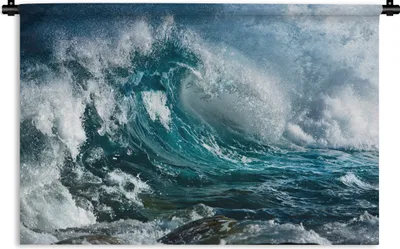 Produktbild von MuchoWow® Wandteppich Wandbehang Meer - Golf - Wasser 60x40 cm Tapisserie Dekoration Wandtuch - Wanddekorationen