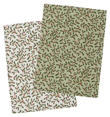 Image de Linge de cuisine avec motif MISTLETOE, 50 x 70 cm, lot de 2