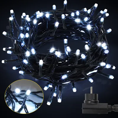 Obrázok produktu pre Jayseuw rozprávkové svetlá 20m 200LED 8 svetelných režimov rozprávkové svetlá pre párty vianočné svadobné dekorácie, studená biela