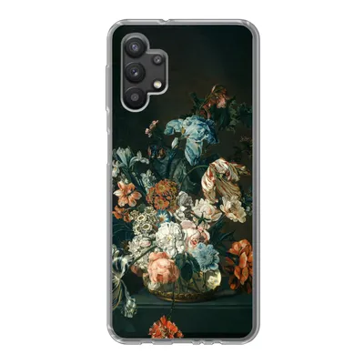Produktbild von MuchoWow® Handyhülle Schutzhülle Hülle für Samsung Galaxy A32 5G Stilleben mit Blumen - Alte Meister - Kunst Silikon Softcase Handy Hülle - Softcase