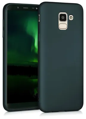 Produktbild von kwmobile Handyhülle für Samsung Galaxy J6 Hülle - Silikon Case metallisch schimmernd - Schutzhülle Cover - Metallic Petrol