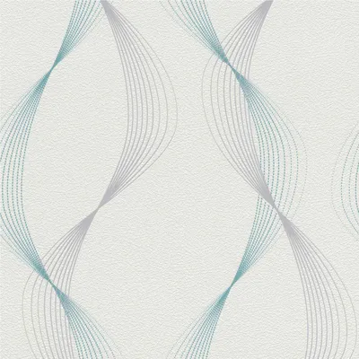 Produktbild von Vliestapete 475623 Tapete Grafik 53 x 1005 cm Rasch Selection Grau Weiß Türkis