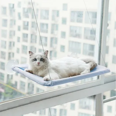 Produktbild von Katzenhängematte»Katzenfenstersitz, Fensterliege, Katzenhängematte, Katzenbett zum Sonnenbaden, Haustierbett, Haustierbett für Katzen, Welpen, Kaninchen oder andere Kleintiere