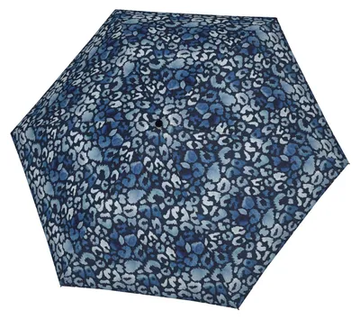 Imagen del producto de doppler paraguas de bolsillo paraguas Fiber Havanna Mini Printed Pattern Denim azul