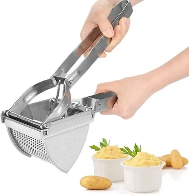Produktbild von Famanu Kartoffelstampfer Ergonomisches Design - Kartoffelpresse - Edelstahl - Langlebig - Multifunktional - Effizient und Zeitersparend
