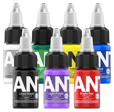 Imagen del producto de Juego profesional de pinturas, 7 colores, tinta de 15 ml