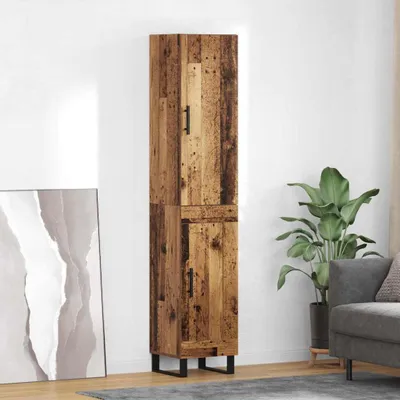 Produktbild von vidaXL Highboard Altholz 34,5 x 34 x 180 cm Holzwerkstoff