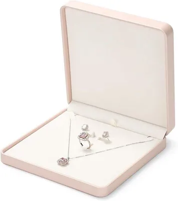 Produktbild von Schmuck Box Schmuck Box Schmuck Organizer Schmuck Anzeige Rosa für Ringe, Ohrringe und Halsketten - Perfect Jewellery Geschenkbox v