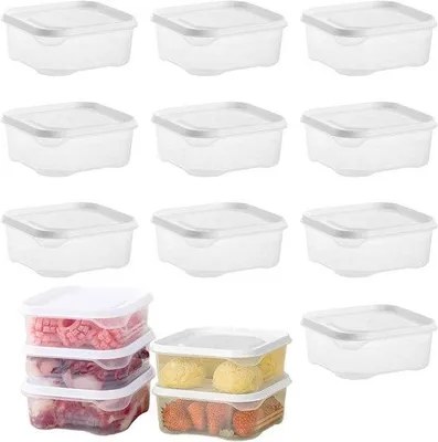 Image de Boîtes à glaçons hermétiques pour réfrigérateur et micro-ondes, sans BPA, 650 ml