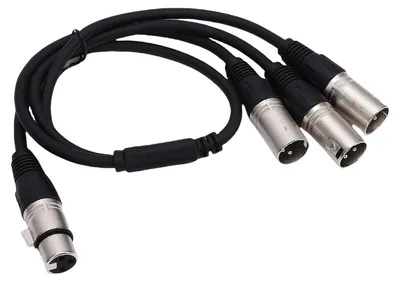 Produktbild von 3-poliges XLR-Y-Splitterkabel (weiblich auf männlich), 61 cm, symmetrisch, für Mixer-Mikrofon