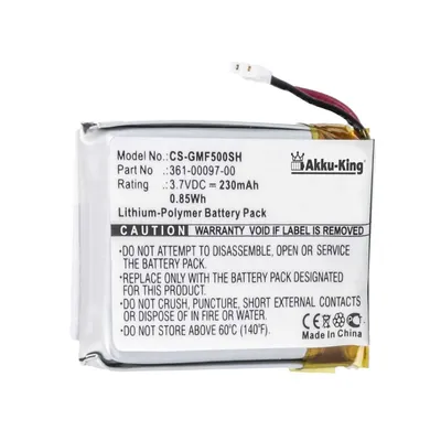 Produktbild von Akku kompatibel mit Garmin 361-00097-00 - Li-Polymer 230mAh - für Fenix 5, 6X Pro Solar, Forerunner 935