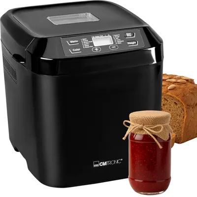 Produktbild von Clatronic Brotbackautomat - frisches Brot zu Hause selber backen - automatische Zubereitung, Warmhaltefunktion, mit Timer, 12 Backprogramme - BBA 3774