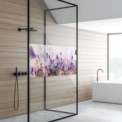 Sichtschutzfolie Lavendelfeld, blickdicht, 40x200 cm, selbstklebend
