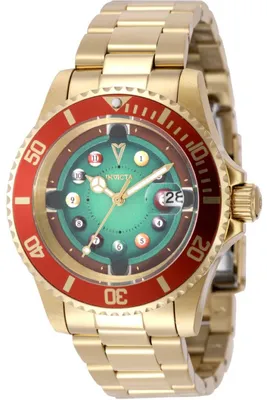 Zdjęcie produktu dla Invicta Pro Diver 50522 Zegarek Męski - Mechanizm Kwarcowy - Stal Nierdzewna z Zieloną Tarcza - 40 mm