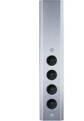 Produktbild von Thebo Wandsteckdose 17486 Edelstahl 4-fach ST 3006 senkrecht