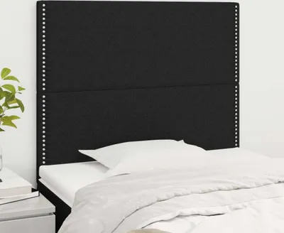 Produktbild von The Living Store Kopfteile 2 Stk. Schwarz 90x5x78/88 cm Stoff