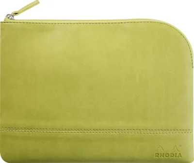 Produktbild von Rhodia Rhodiarama Etui aus Kunstleder Reißverschluss, 16x22 cm Anisgrün 116631C