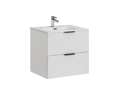 Zdjęcie produktu dla Nowoczesna szafka łazienkowa 60 cm z 2 szufladami, meble do łazienki