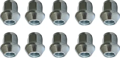 Obrázek produktu pro 10x matice kola M12x1,25 kuželový límec uzavřený 60° chrom 28 mm | šířka klíče 17 mm kompatibilní s Daewoo Matiz M1 Matiz M2