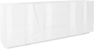 Produktbild von Sideboard Beistellschrank Anrichte Kommode Highboard Schrank "Piacenza III" Weiß Hochglanz