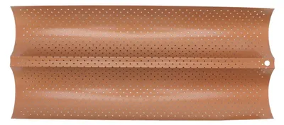Image de Moule à baguette avec 2 compartiments, en acier au carbone, perforé et antiadhésif