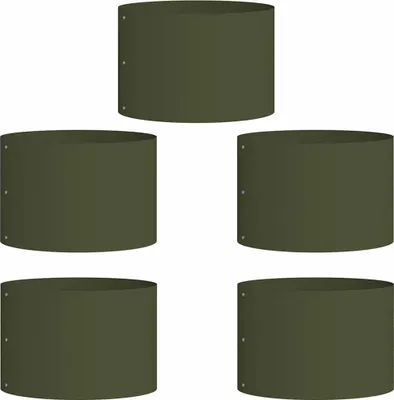 Immagine prodotto di vidaXL Anello per piante 5 pezzi Verde oliva 30 x 30 x 20 cm