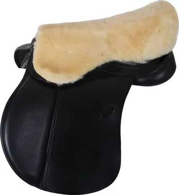Produktbild von Engel Reitsport Sattelsitzbezug Sattelauflage echtes Merino Lammfell Reitkissen SABEZ1 für englische Reitsattel Med./Natur L