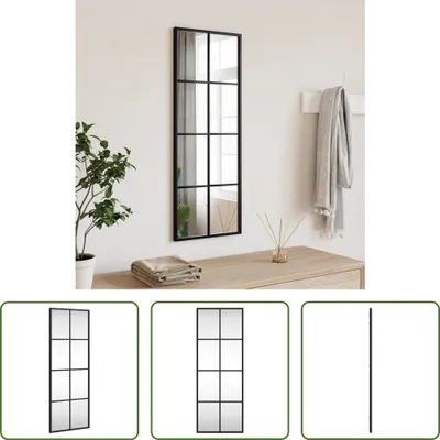 Produktbild von The Living Store Wandspiegel Schwarz 30x80 cm Rechteckig Eisen