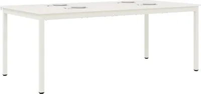 Produktbild von Esstisch Weiß 200 x 100 x 75 cm Massives Kiefernholz