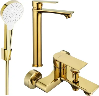Produktbild von Mexen Royo R05 Badewannenset, Gold - 72213R05-50