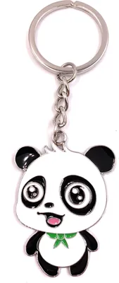 Produktbild von Onwomania Schlüsselanhänger Panda Bär Kind süß Metall Anhänger Charm