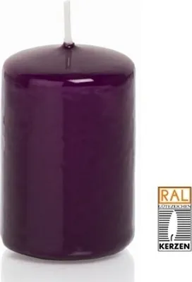 Produktbild von lackierte Stumpenkerzen Brombeer, 70/130 mm, 12 Stück