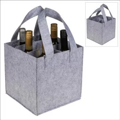 Produktbild von Filztasche für 6 Flaschen, 24 x 24 x 24 cm