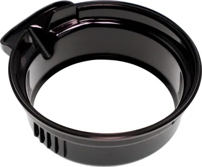 A black plastic coffee funnel.