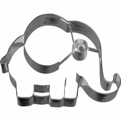 Produktbild von Birkmann Ausstechform Elefant, mit Innenprägung, Ausstecher, Plätzchenform, Keks, Plätzchen, Edelstahl, 10.5 cm, 195585