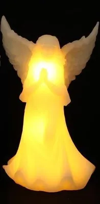 Image de Ange en cire lumineux ailes deployees de noel