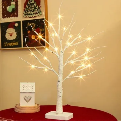 Productafbeelding van Lichtboom met 24 Warm Witte LED's en Timerfunctie