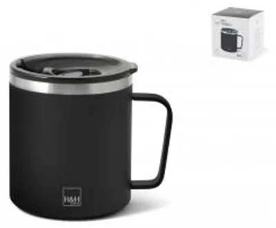 Immagine prodotto di H&H Mug Termico Inox 18/10 Nero Cc400