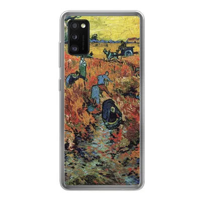 Produktbild von MuchoWow® Handyhülle Schutzhülle Hülle für Samsung Galaxy A41 Der rote Weinberg - Vincent van Gogh Silikon Softcase Handy Hülle - Mobiltelefon