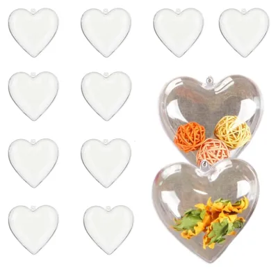 Productafbeelding van Set van 10 Vulbare Acryl Kerstballen voor Decoratie