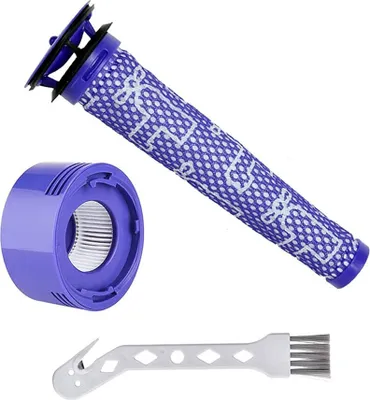 Produktbild von Filter für Dyson V8 Ersatzfilter für Dyson V8 V7 Animal und Absolute Cordless Staubsauger 1 Vorfilter & 1 HEPA Nachfilter für Dyson V7 V8 Teil # 965661-01 & 967478-01